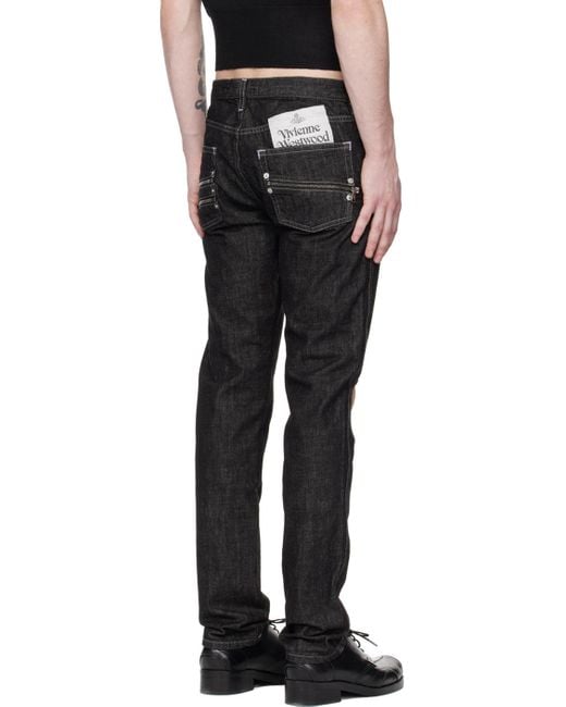 Vivienne Westwood Black Cutout Jeans for men