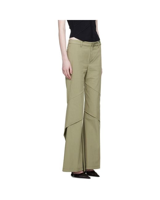 Dion Lee Multicolor Khaki Draped Trousers