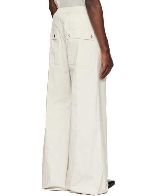 Rick Owens Natural Off- Hollywood Wide Bela Trousers for men