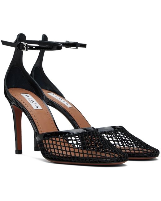 Alaïa Black High Fishnet Heels