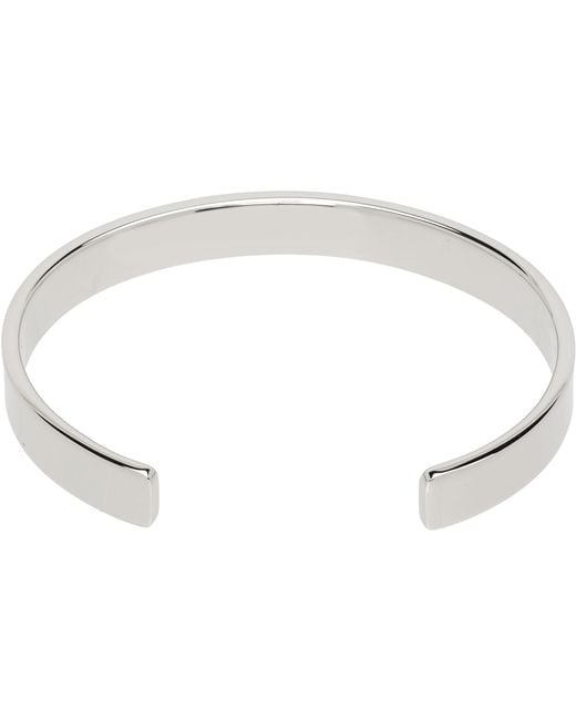 MM6 by Maison Margiela Black Numerical Minimal Signature Cuff Bracelet