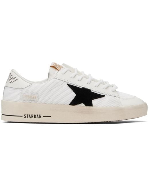 Golden Goose Deluxe Brand White & Black Stardan Sneakers for men