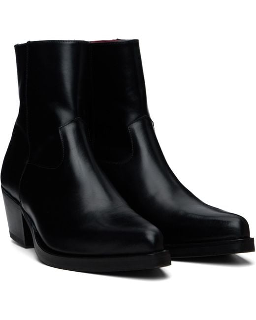 Ernest W. Baker Black Western Boots for men