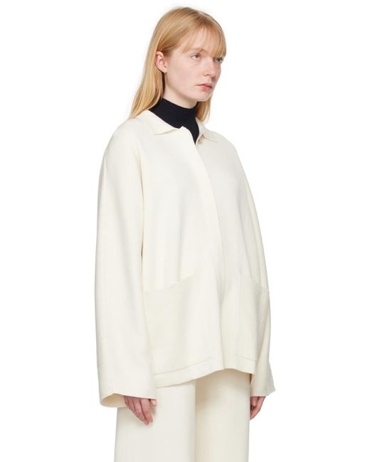 Lauren Manoogian White Off- Buttoned Jacket