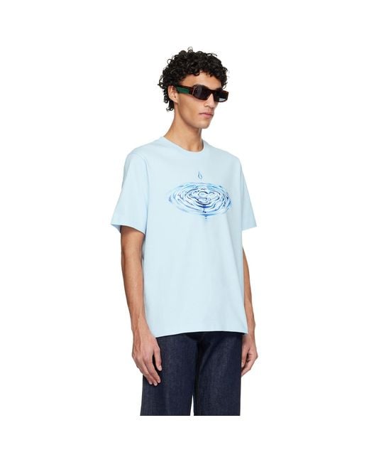 Casablanca White Drip Logo Short Sleeve T‑Shirt for men