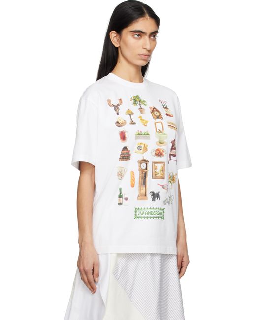 J.W. Anderson ホワイト Diorama プリントTシャツ White