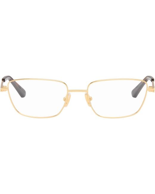 Bottega Veneta Metallic Rectangular Ribbon Glasses