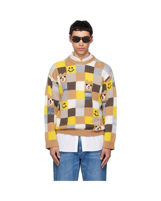 Moschino Metallic Wool & Cashmere Blend Sweater for men