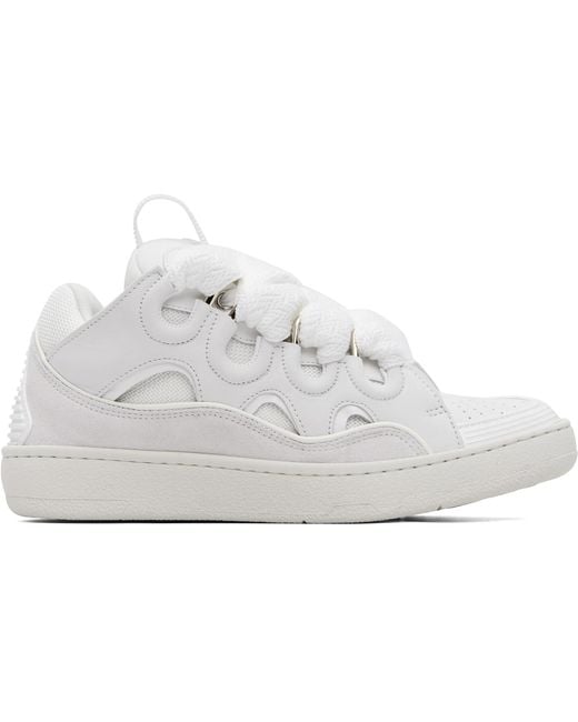 Lanvin White Curb Sneakers