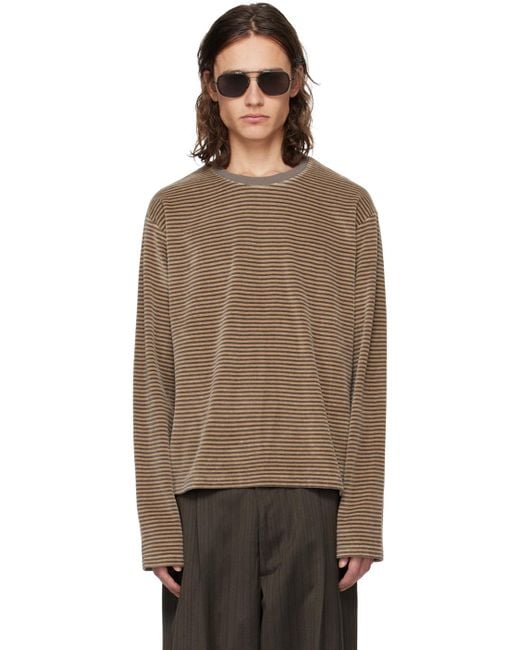 mfpen Brown Striped Sweater for men