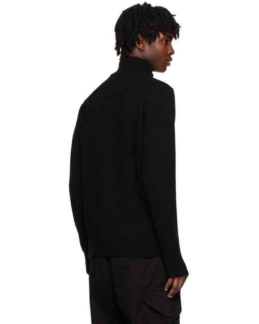 C P Company C.p. Company Black Zip Sweater for men