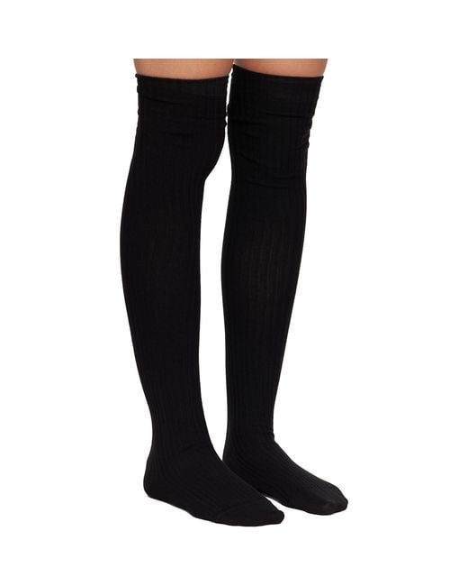 Baserange Black Overknee Socks
