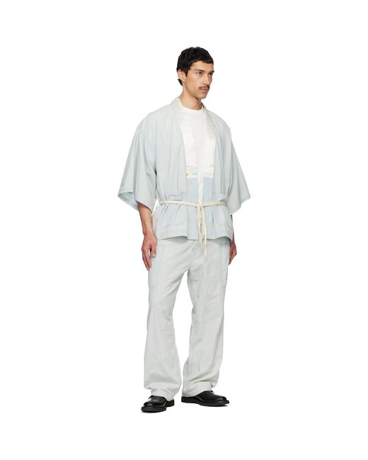 KENZO White Paris Cartoon' Embroidered Cargo Pants for men