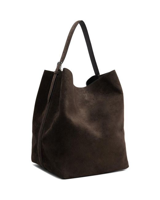 Totême Black Belted Suede Tote