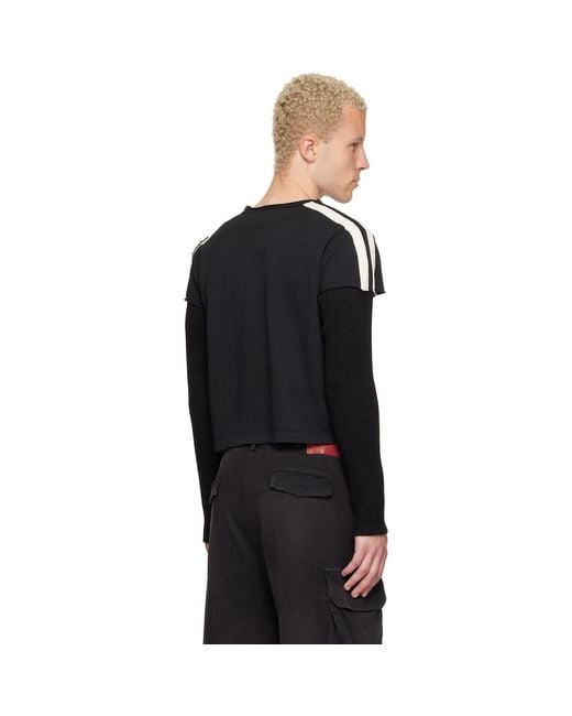 424 Black Thermal Capped Sleeve T-Shirt for men