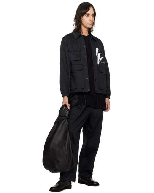 Yohji Yamamoto Black Y Discord Backpack for men