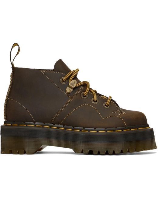 Dr. Martens Black Brown Church Arc Platform Monkey Boots