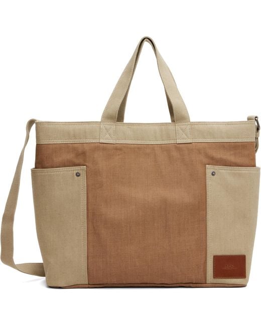 A.P.C. Brown Tan & Jardin Tote