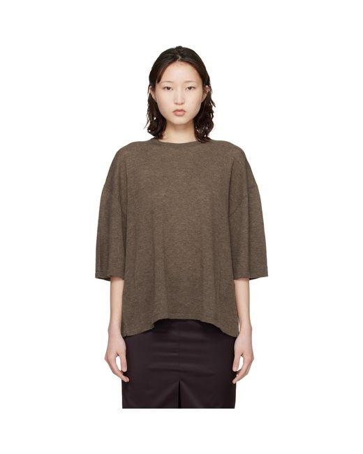Cordera Brown Merino Wool Oversized T-Shirt