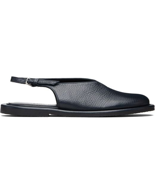 Studio Nicholson Black Paley Leather Loafers