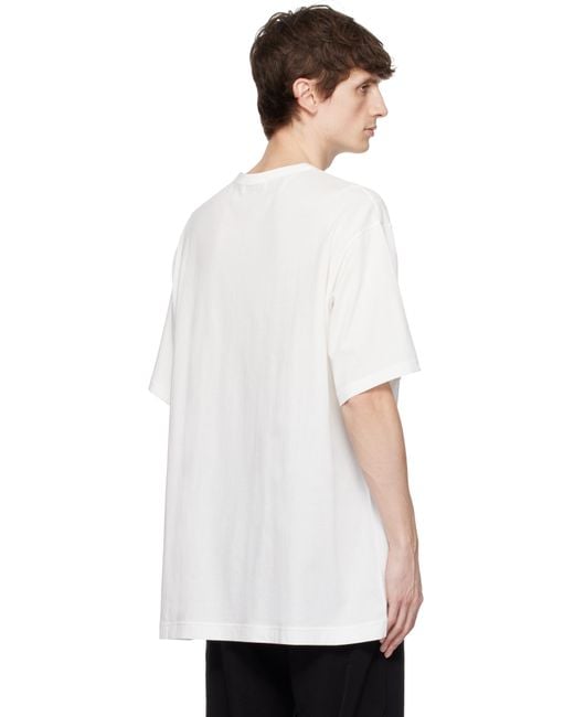 Yohji Yamamoto White Ultima Jersey Round Neck T-Shirt for men