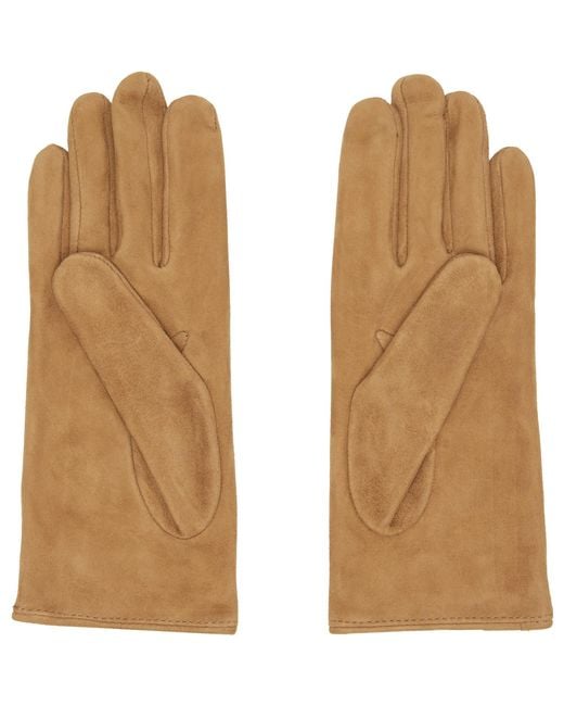 Handsome Stockholm Natural Tan Essentials Suede Gloves for men
