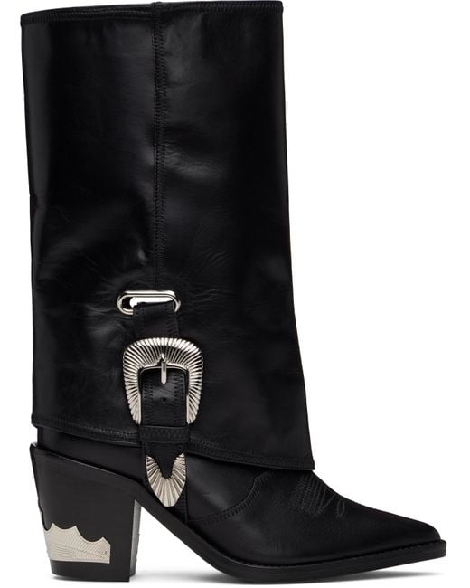 Toga Black Western Style Boots
