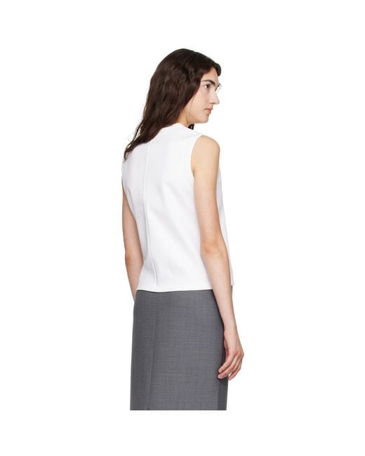 Flore Flore White Poppy Sleeveless Cardigan