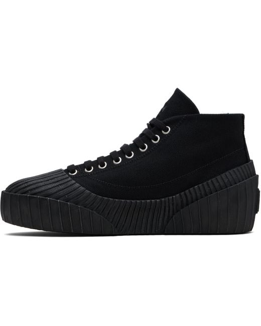 Balmain Black Riff Low Canvas Sneakers for men