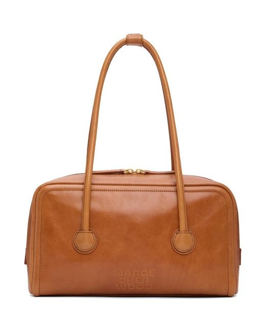MARGE SHERWOOD Brown Soft Boston Small Bag