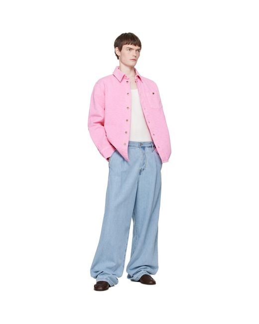 Casablanca Pink Laser Monogram Shirt for men