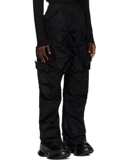 Pantalon cargo ample gasmask noir en denim Julius pour homme en coloris Black