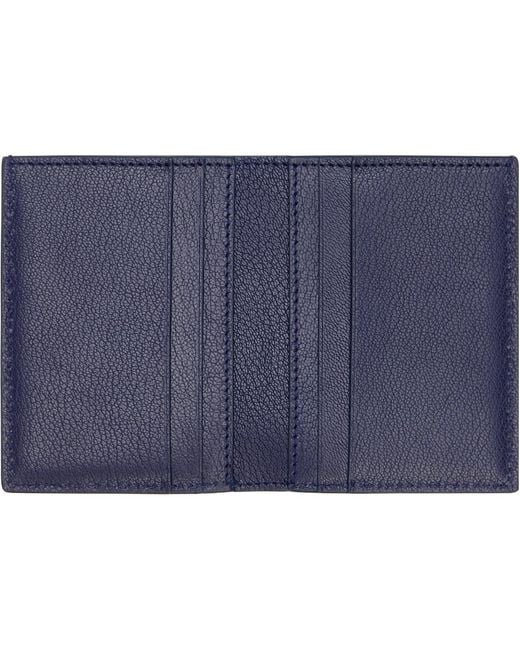 Tom Ford Blue Elongated T Line Folding Card Holder for men