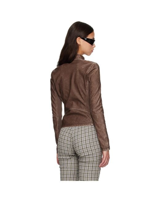 DIESEL Brown Biker Jacket