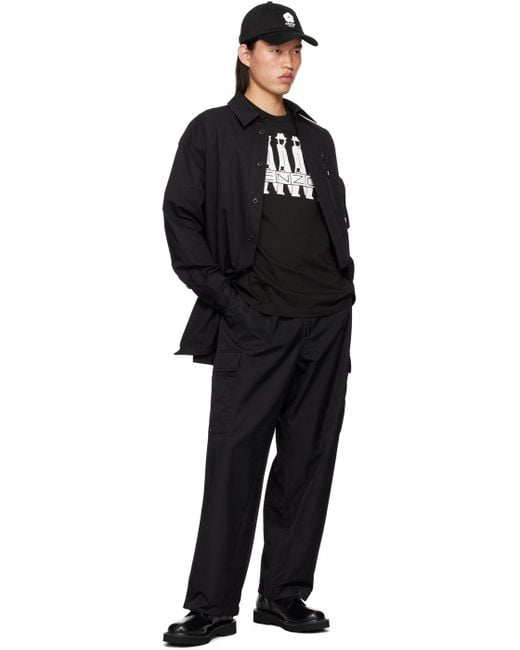 KENZO Black Paris Boke 2.0 Cargo Pants for men