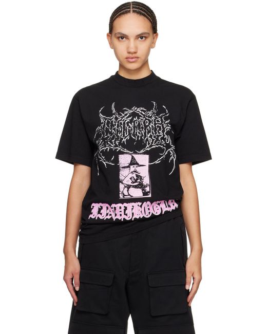 ONLINE CERAMICS Black Dilara Findikoglu Edition 'ride Or Die' T-shirt