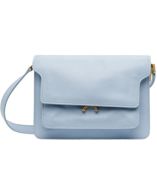 TRUNK SOFT large bag in blue and black leather