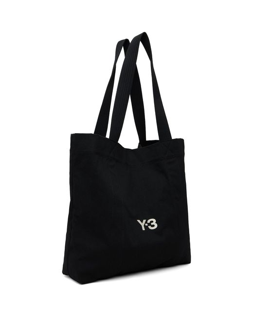 Y-3 Black Canvas Tote for men