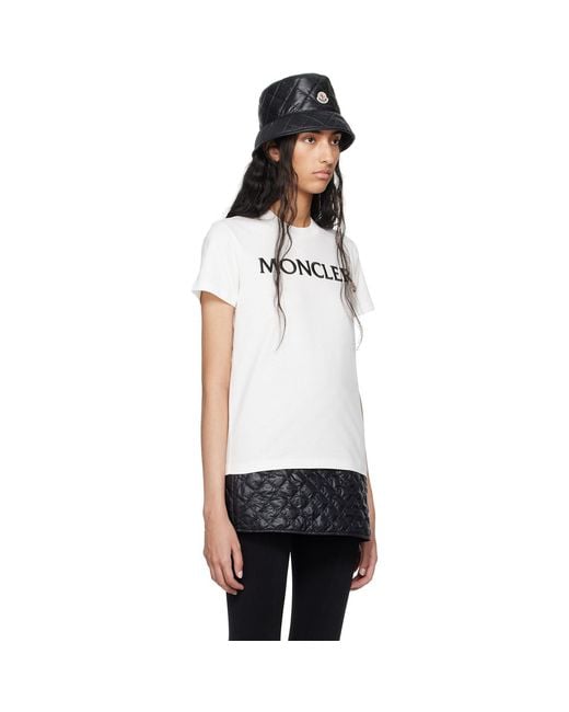 Moncler Black Embroidered Logo T-Shirt
