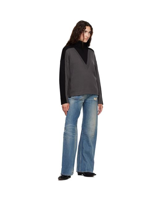 MM6 by Maison Margiela Blue Sideways Denim Jeans