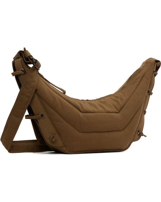 Lemaire Black Tan Small Soft Game Bag