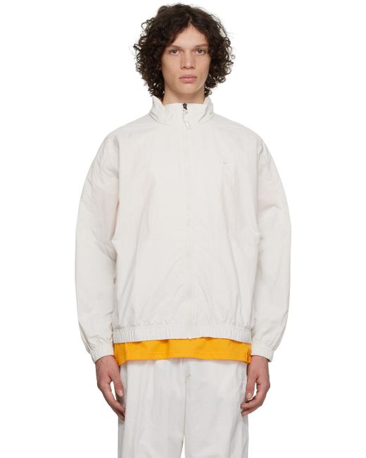 Nike White Sportswear Solo Swoosh Jacket for men