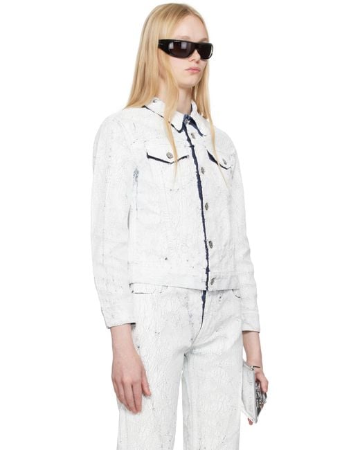 MM6 by Maison Martin Margiela White Sportsjacket Denim Jacket
