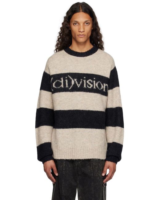 (DI)VISION Black (di)vision Off- Striped Sweater for men