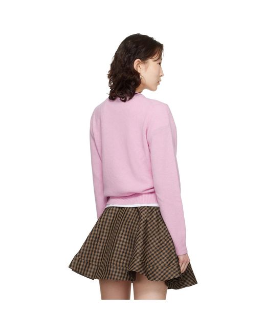 Ganni Multicolor Graphic Wool Sweater