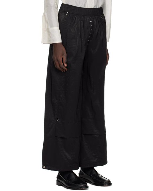 Low Classic Black Banding Trousers for men