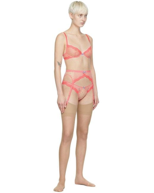 Fleur du Mal Multicolor Dotty Garter Belt