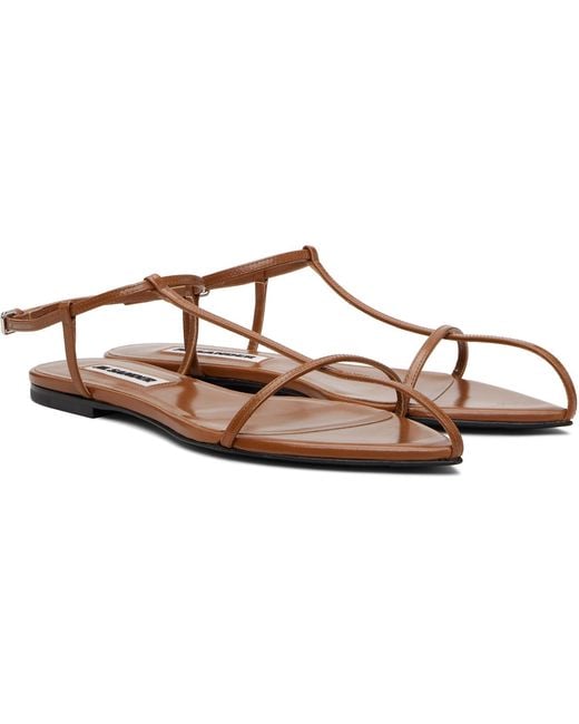 Jil Sander Black Cage Flat Sandals