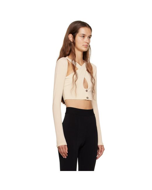 Han Kjobenhavn Black Off- Cutout Long Sleeve T-Shirt
