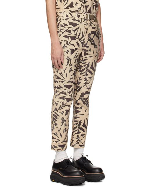 Pantalon et brun à motif graphique et logo imprimés Sacai pour homme en coloris Natural